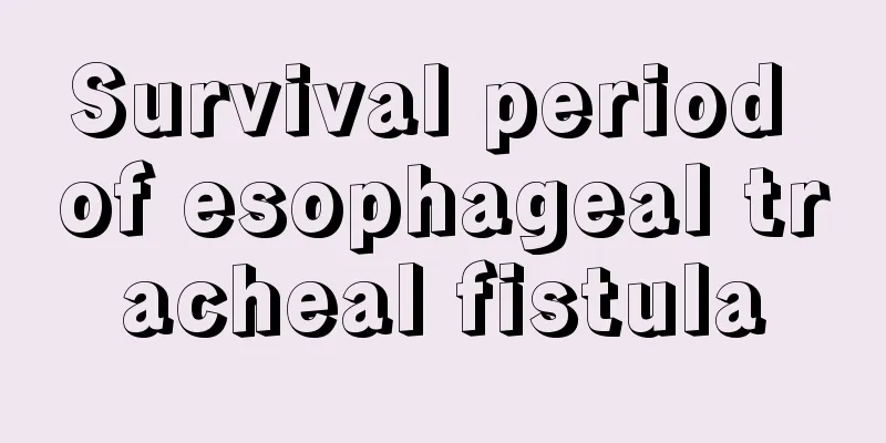 Survival period of esophageal tracheal fistula