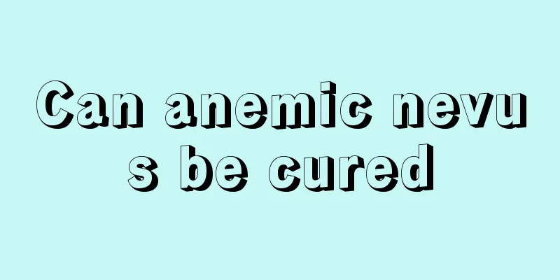 Can anemic nevus be cured