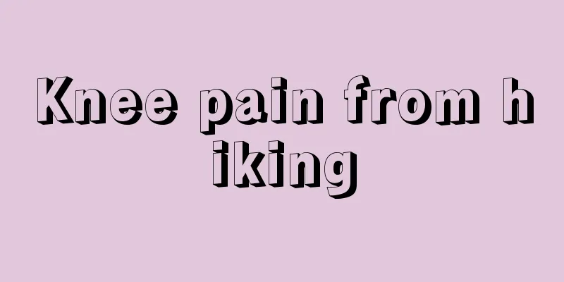 Knee pain from hiking