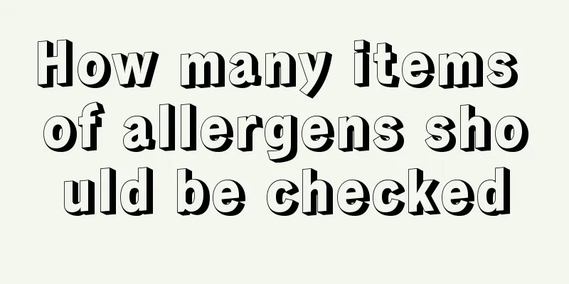 How many items of allergens should be checked