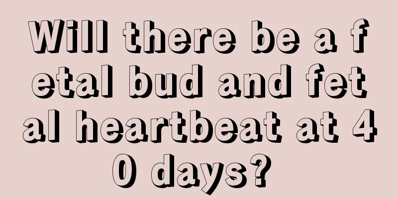 Will there be a fetal bud and fetal heartbeat at 40 days? 