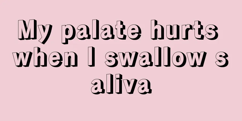 My palate hurts when I swallow saliva