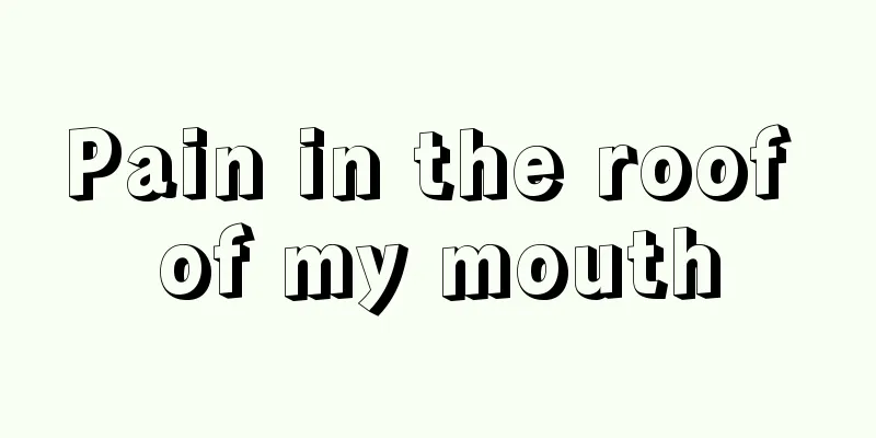 Pain in the roof of my mouth