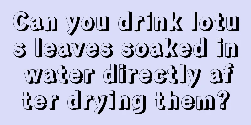 Can you drink lotus leaves soaked in water directly after drying them?