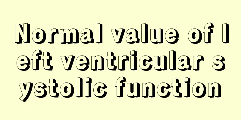 Normal value of left ventricular systolic function