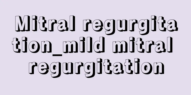 Mitral regurgitation_mild mitral regurgitation