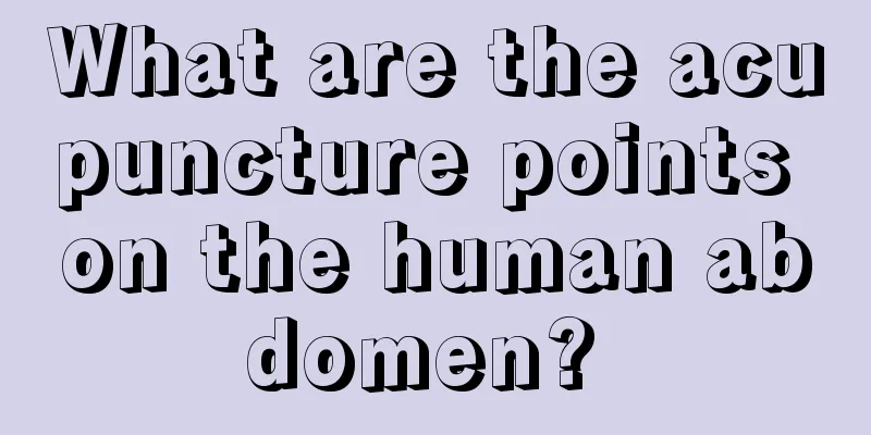 What are the acupuncture points on the human abdomen? 
