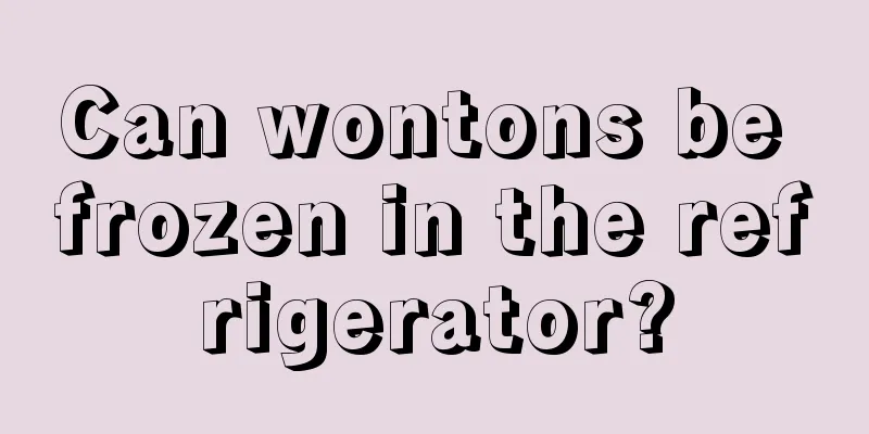 Can wontons be frozen in the refrigerator?