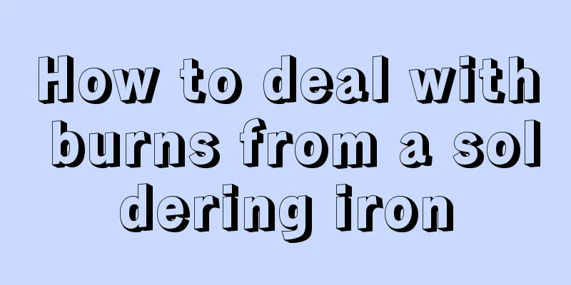 How to deal with burns from a soldering iron