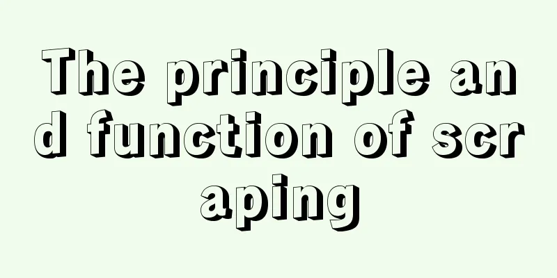 The principle and function of scraping