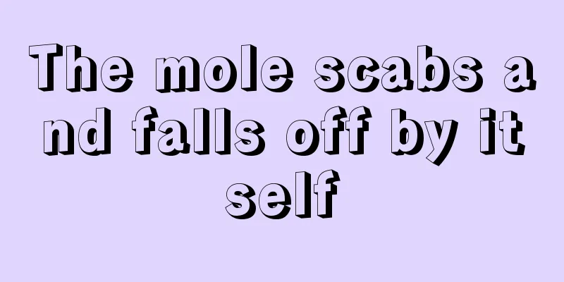 The mole scabs and falls off by itself