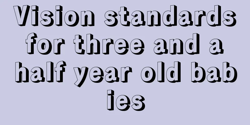 Vision standards for three and a half year old babies