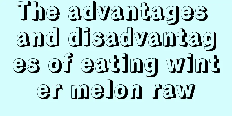 The advantages and disadvantages of eating winter melon raw
