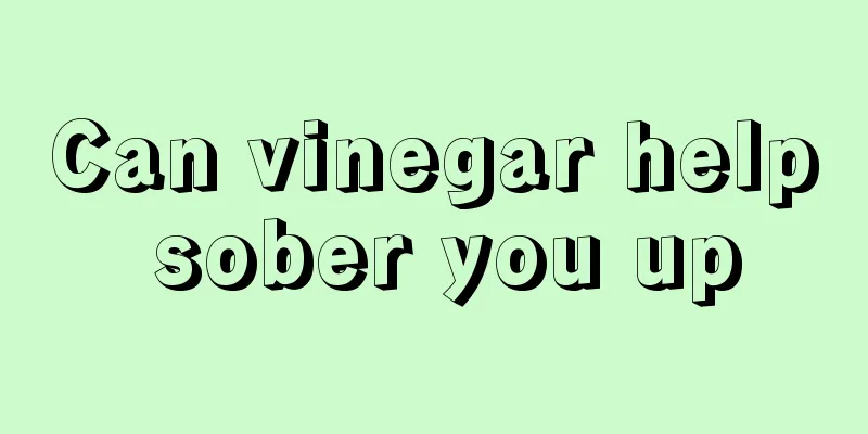 Can vinegar help sober you up