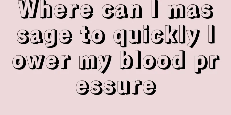 Where can I massage to quickly lower my blood pressure