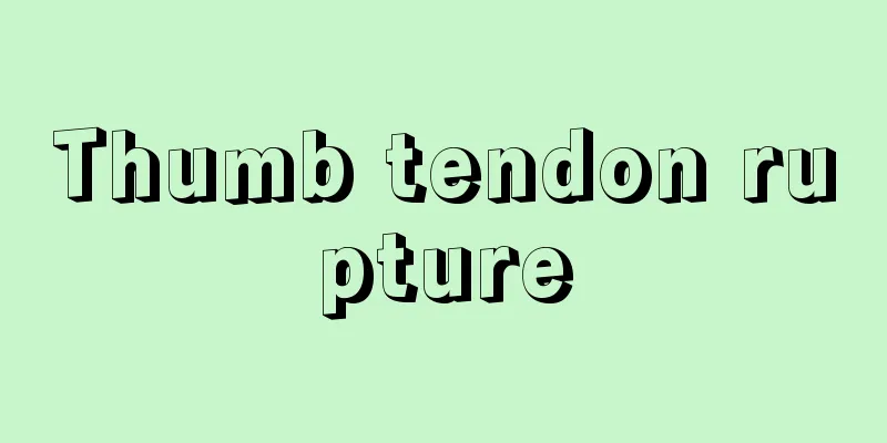 Thumb tendon rupture