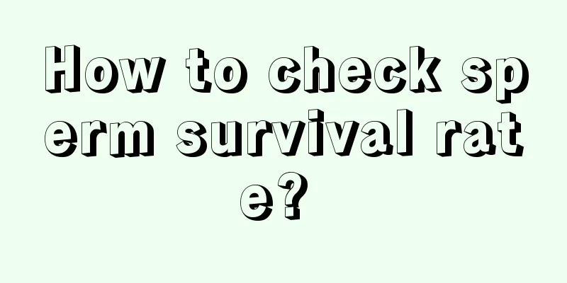 How to check sperm survival rate? 