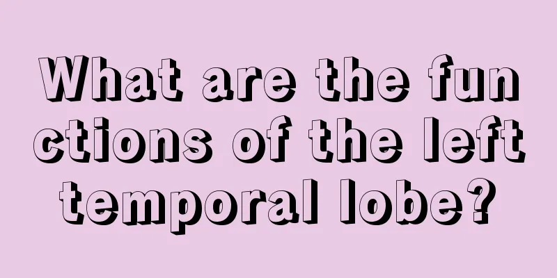 What are the functions of the left temporal lobe? 