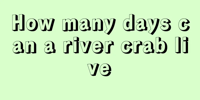 How many days can a river crab live