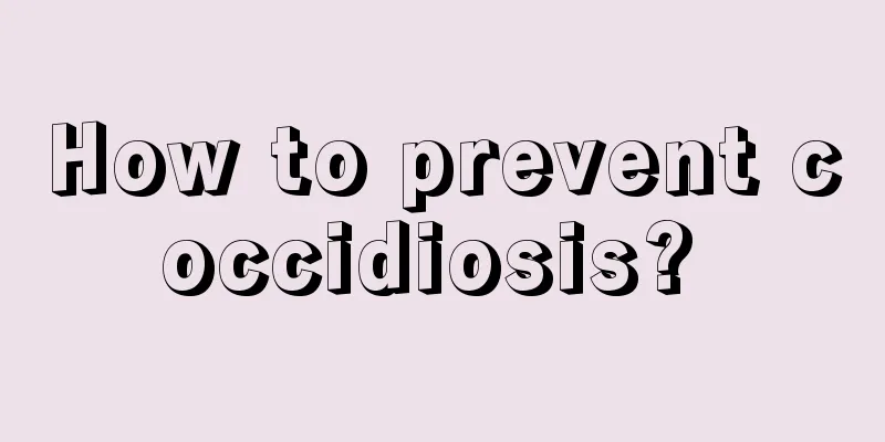 How to prevent coccidiosis? 