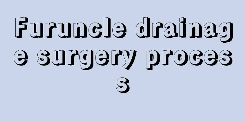 Furuncle drainage surgery process