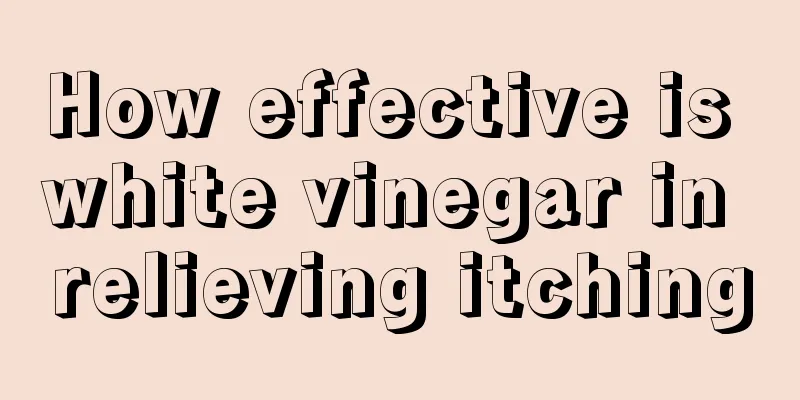 How effective is white vinegar in relieving itching