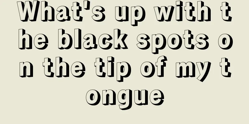 What's up with the black spots on the tip of my tongue