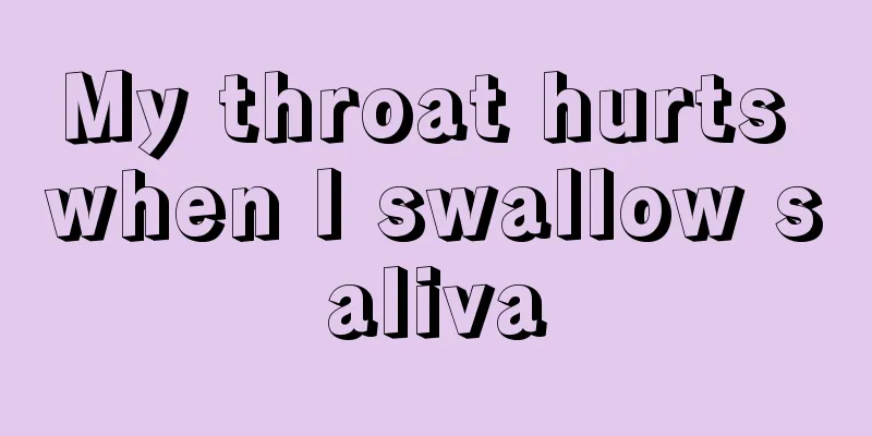 My throat hurts when I swallow saliva