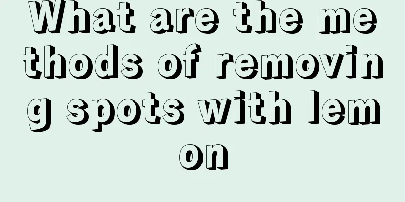 What are the methods of removing spots with lemon