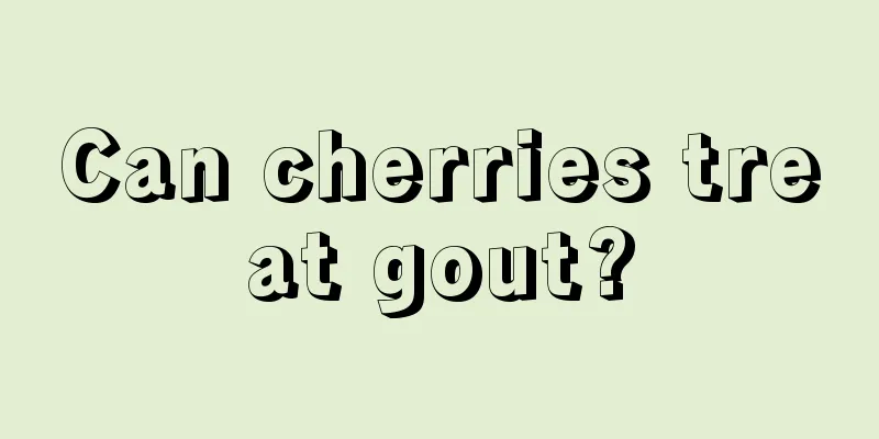 Can cherries treat gout?