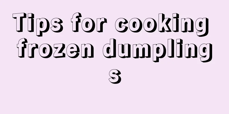 Tips for cooking frozen dumplings