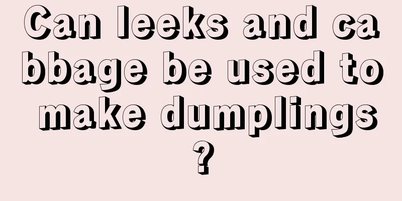 Can leeks and cabbage be used to make dumplings?