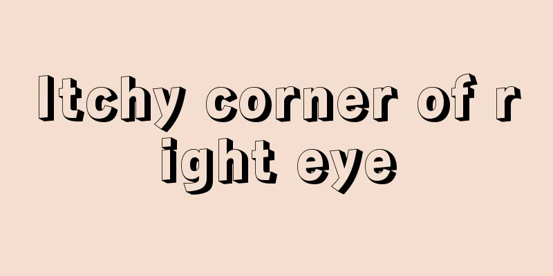 Itchy corner of right eye