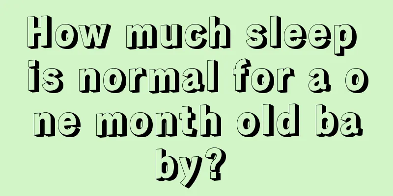 How much sleep is normal for a one month old baby? 