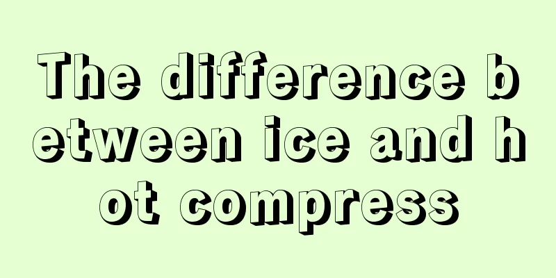 The difference between ice and hot compress