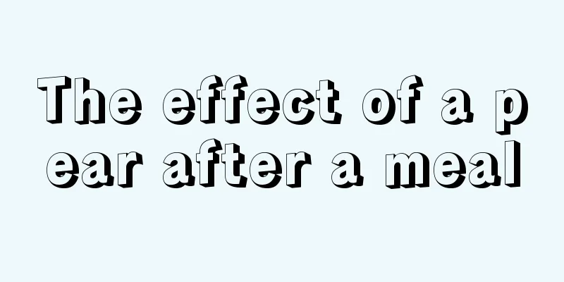 The effect of a pear after a meal