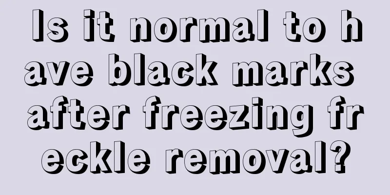 Is it normal to have black marks after freezing freckle removal?