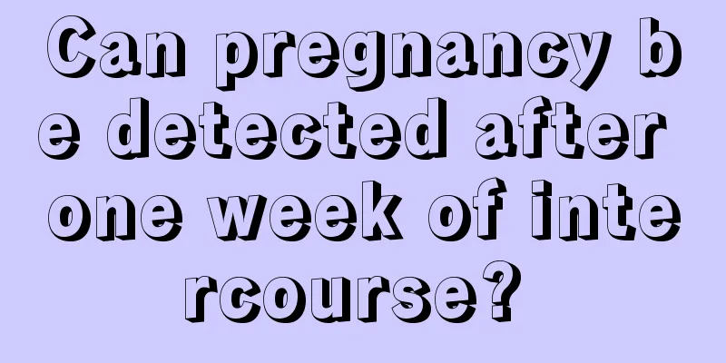 Can pregnancy be detected after one week of intercourse? 