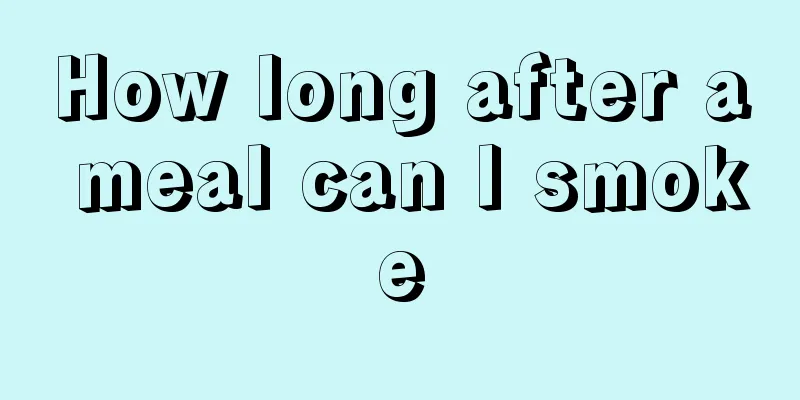 How long after a meal can I smoke