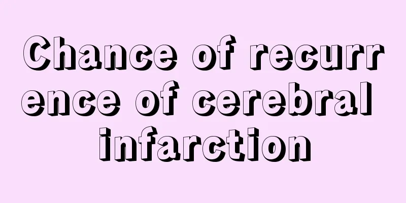Chance of recurrence of cerebral infarction