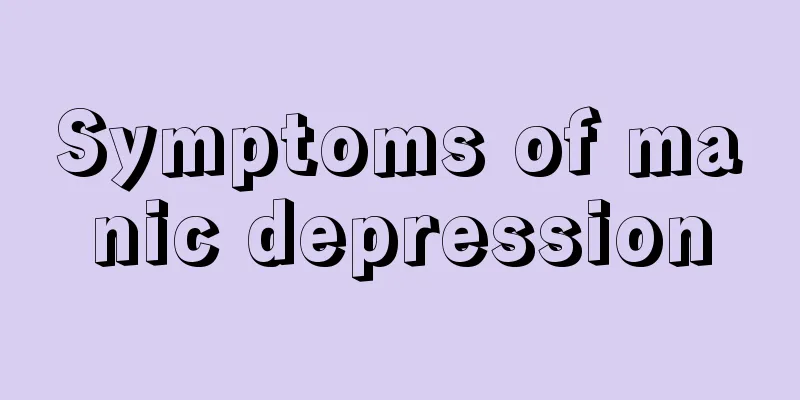 Symptoms of manic depression