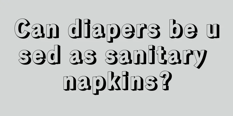 Can diapers be used as sanitary napkins?