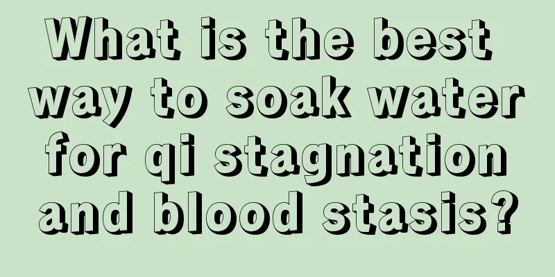 What is the best way to soak water for qi stagnation and blood stasis?