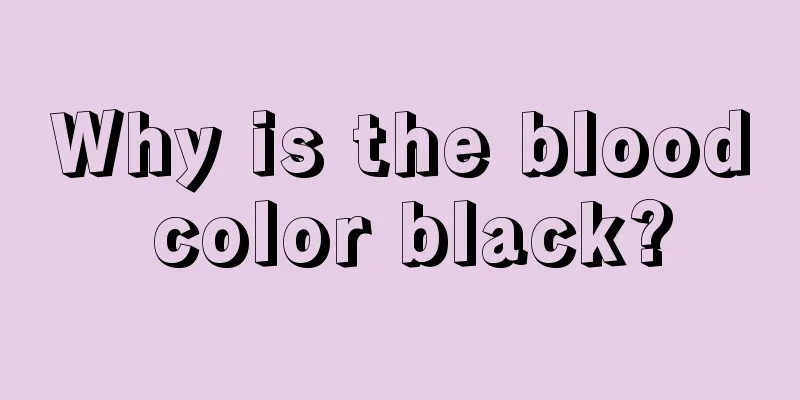 Why is the blood color black?
