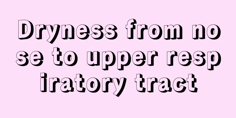 Dryness from nose to upper respiratory tract