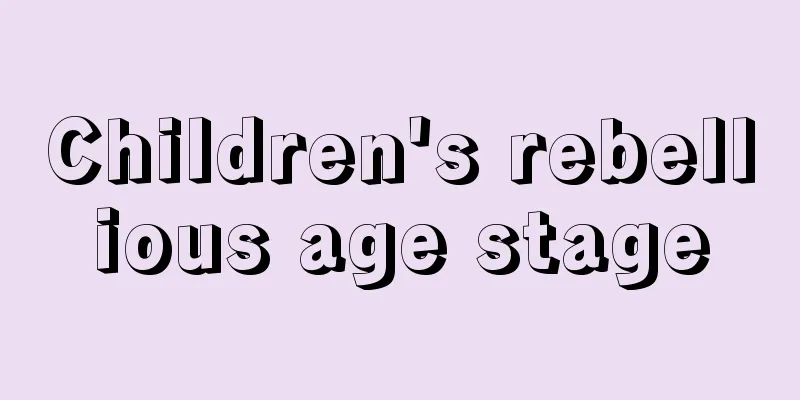 Children's rebellious age stage