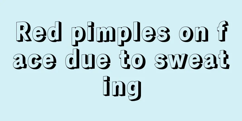 Red pimples on face due to sweating