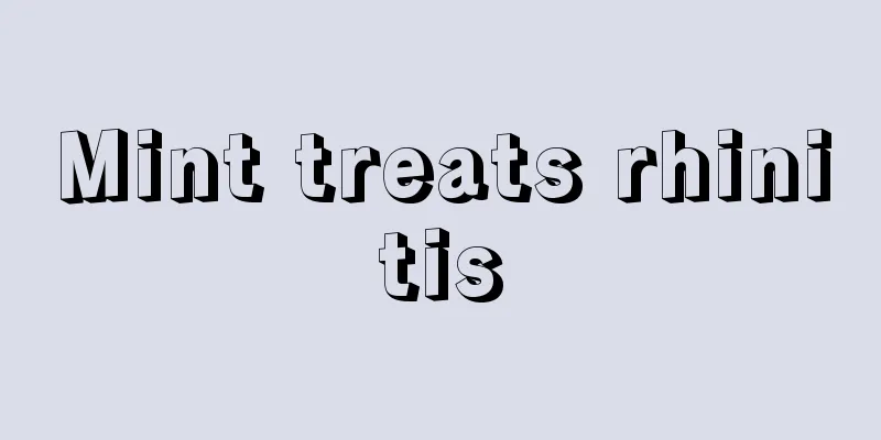 Mint treats rhinitis