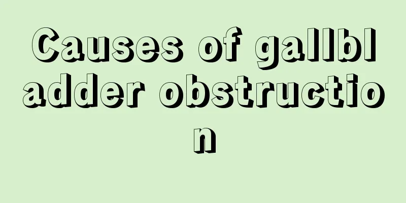 Causes of gallbladder obstruction