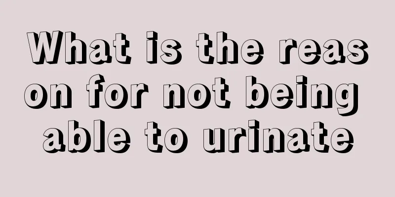 What is the reason for not being able to urinate